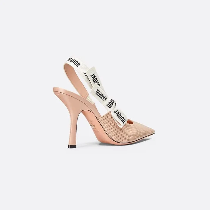 J'adior Slingback Pump Nude Technical Fabric - Image 5
