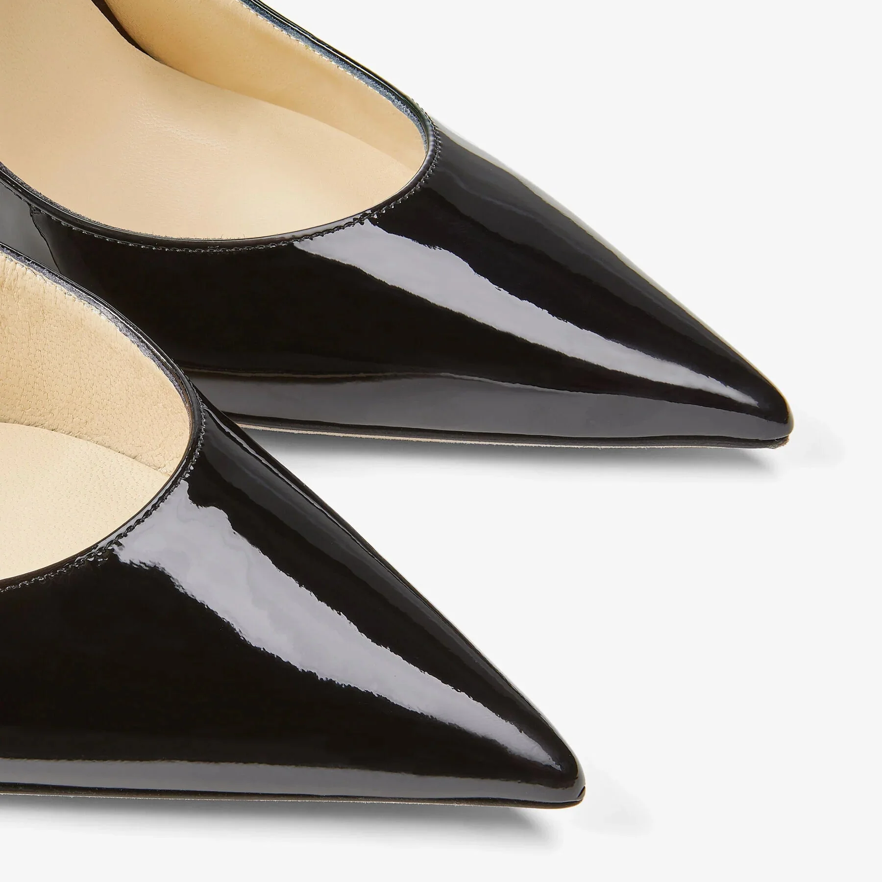 Jimmy Choo Black Patent Leather Mules With Crystal Strap - Image 4