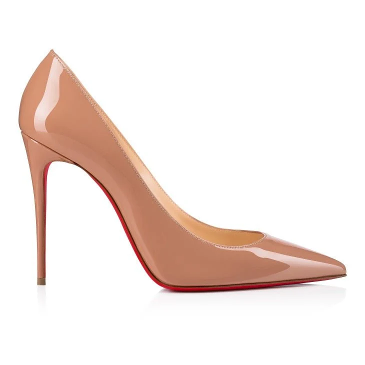 Kate 100 mm Pumps - Patent Calf Leather - Blush - Women - Image 4