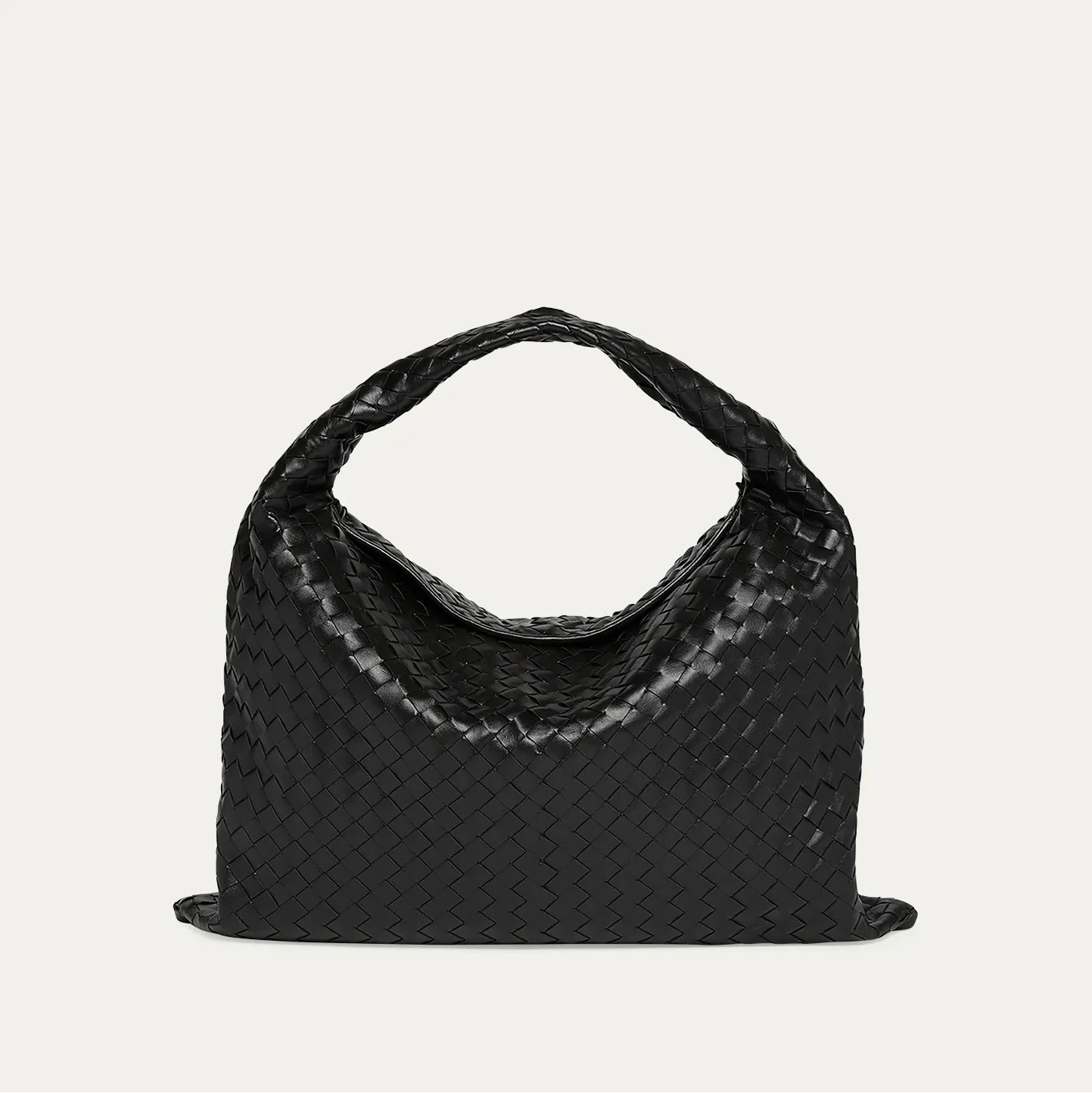 Bottega Large Hop Bag With Intrecciato Leather
