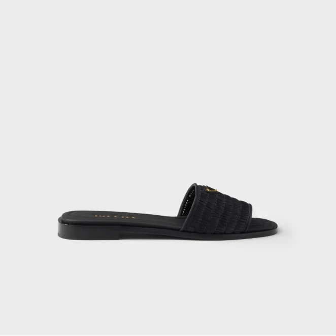 Prada Leather Slipper With Crochet Details - Image 2