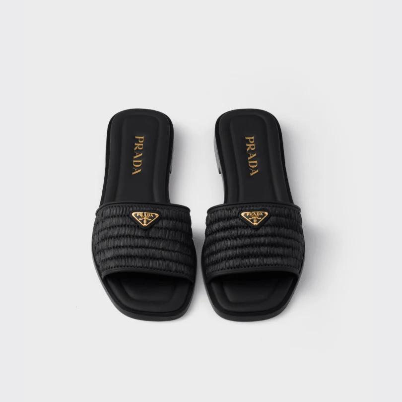 Prada Leather Slipper With Crochet Details - Image 3