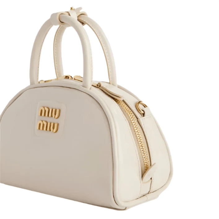 Miu Miu Vernice Branded Leather Top-Handle Bag - Image 4