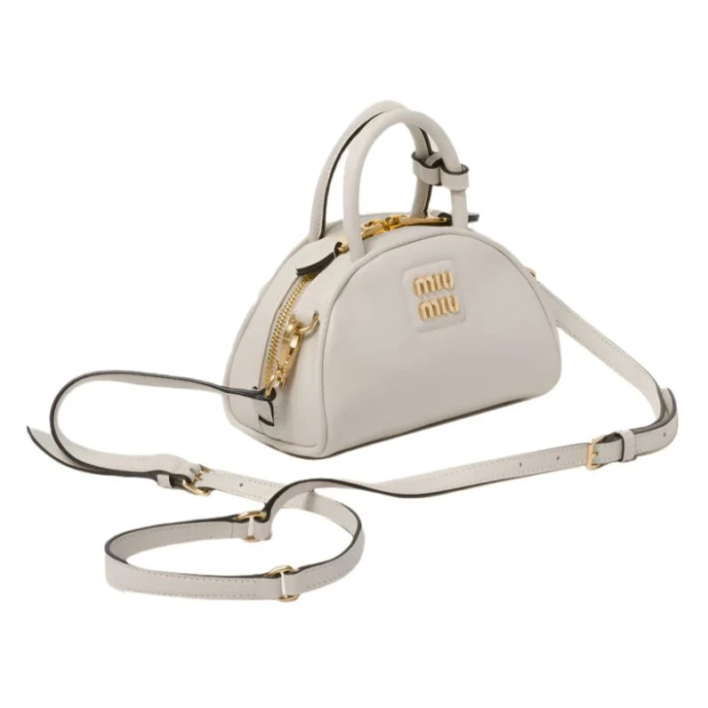 Miu Miu Vernice Branded Leather Top-Handle Bag - Image 5