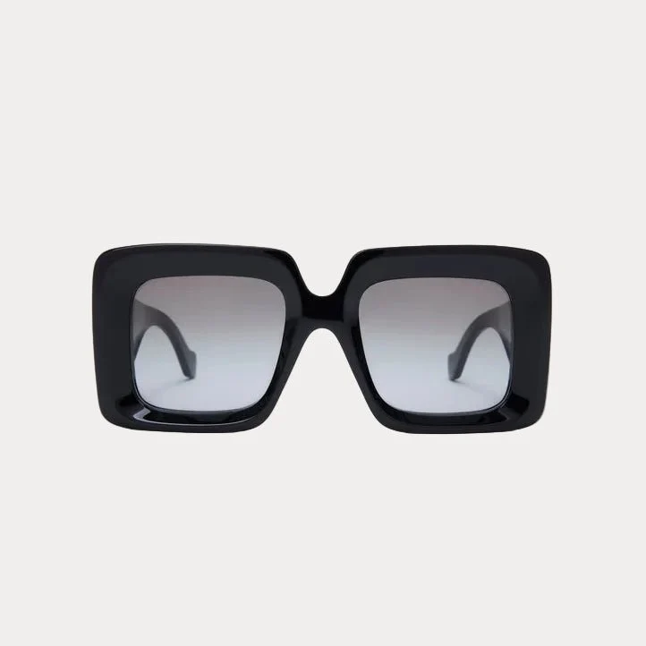 Loewe Anagram Black Rectangle Sunglasses With Black Hardware
