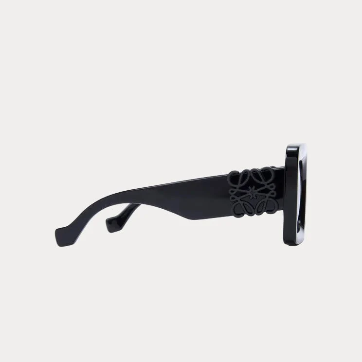 Loewe Anagram Black Rectangle Sunglasses With Black Hardware - Image 3