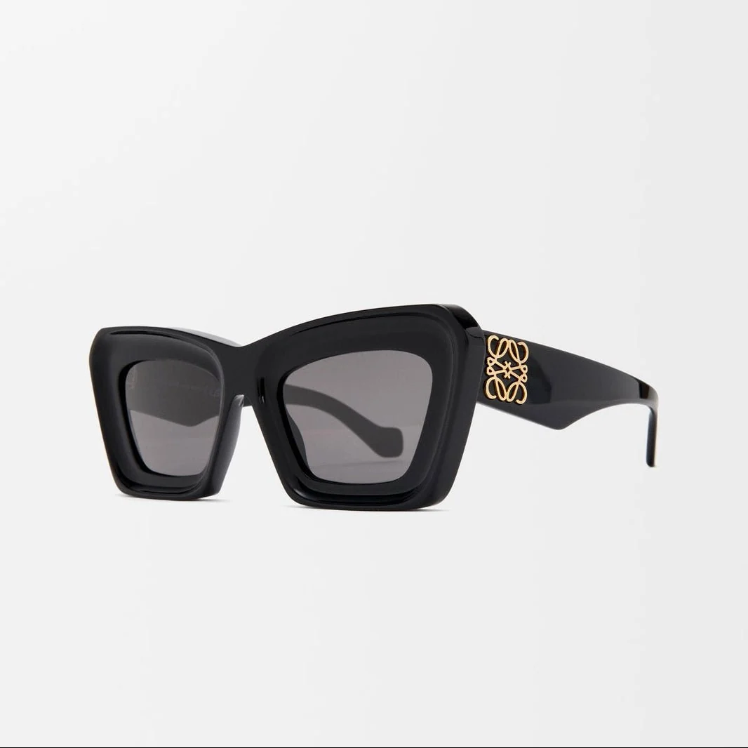 Loewe Beveled Cateye Sunglasses Black