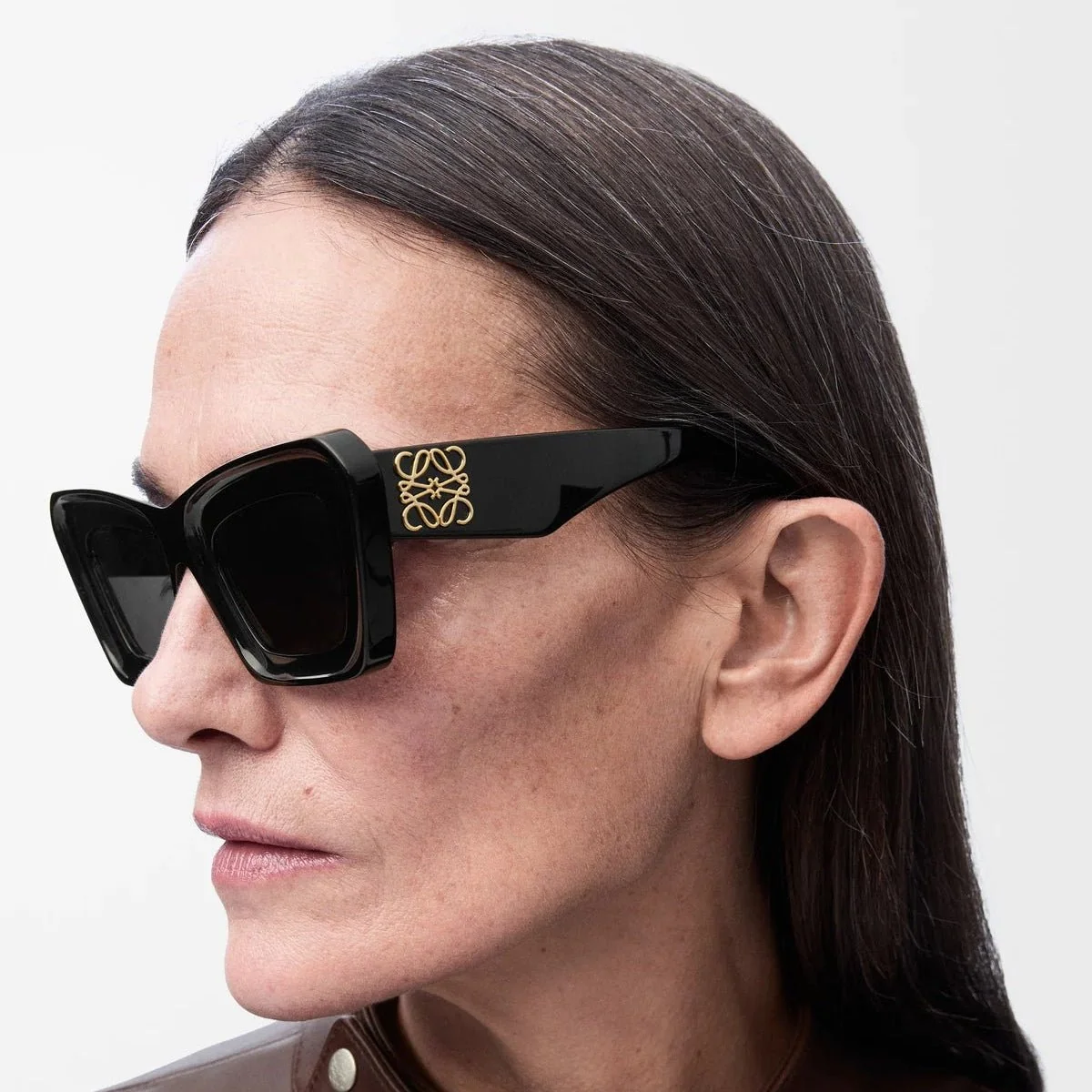 Loewe Beveled Cateye Sunglasses Black - Image 2