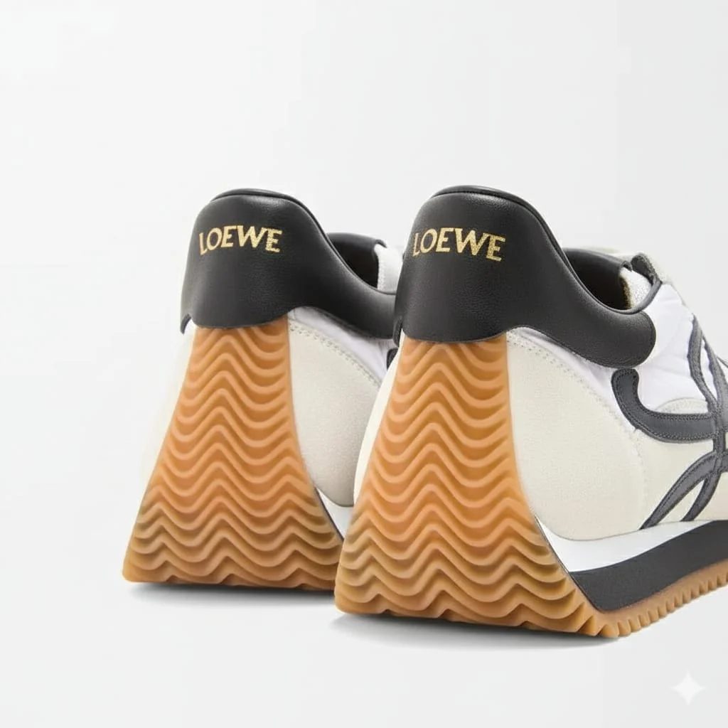 Loewe Black Calfskin-Blend Flow Sneakers - Image 4