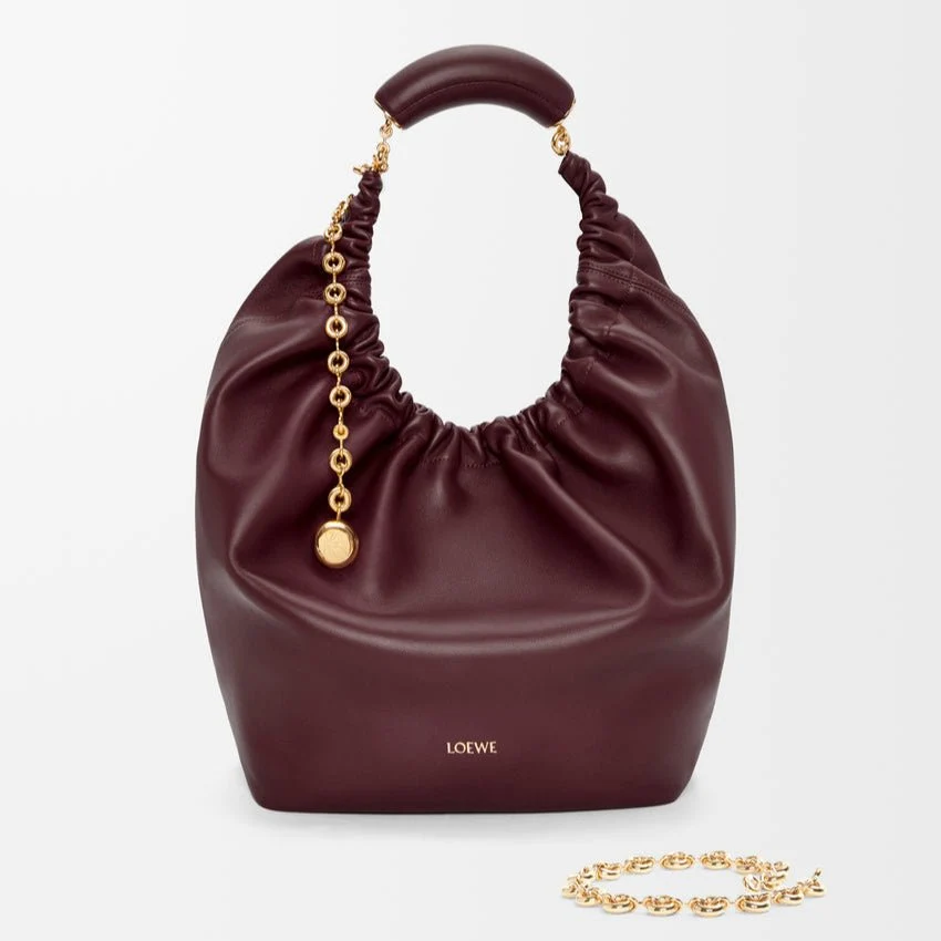 Loewe Medium Squeeze Bag Dark Burgundy - Image 2
