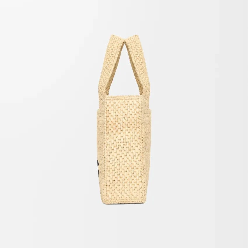 Loewe Mini Loewe Font Tote In Raffia For Women - Image 2