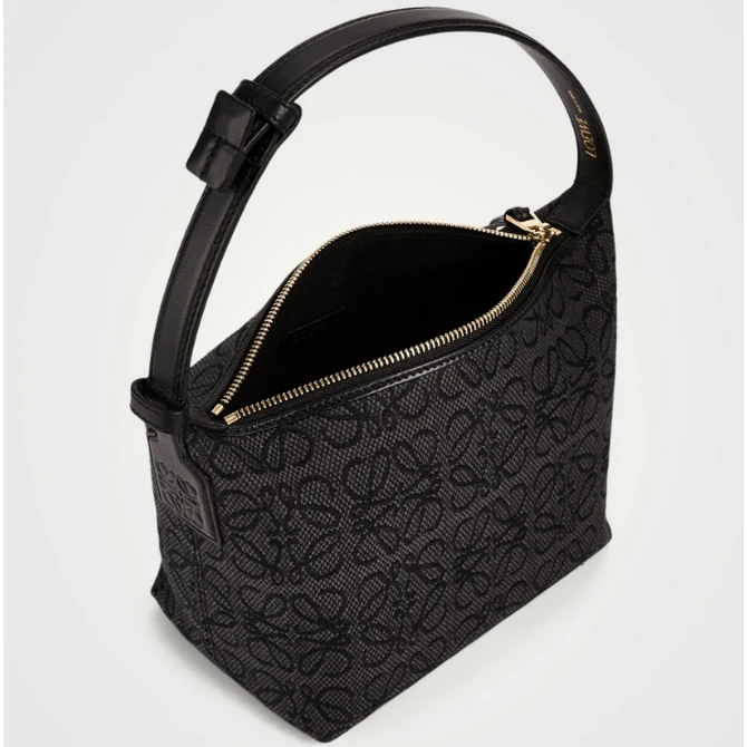 Loewe Small Cubi Anagram Jacquard Canvas Shoulder Bag - Image 4