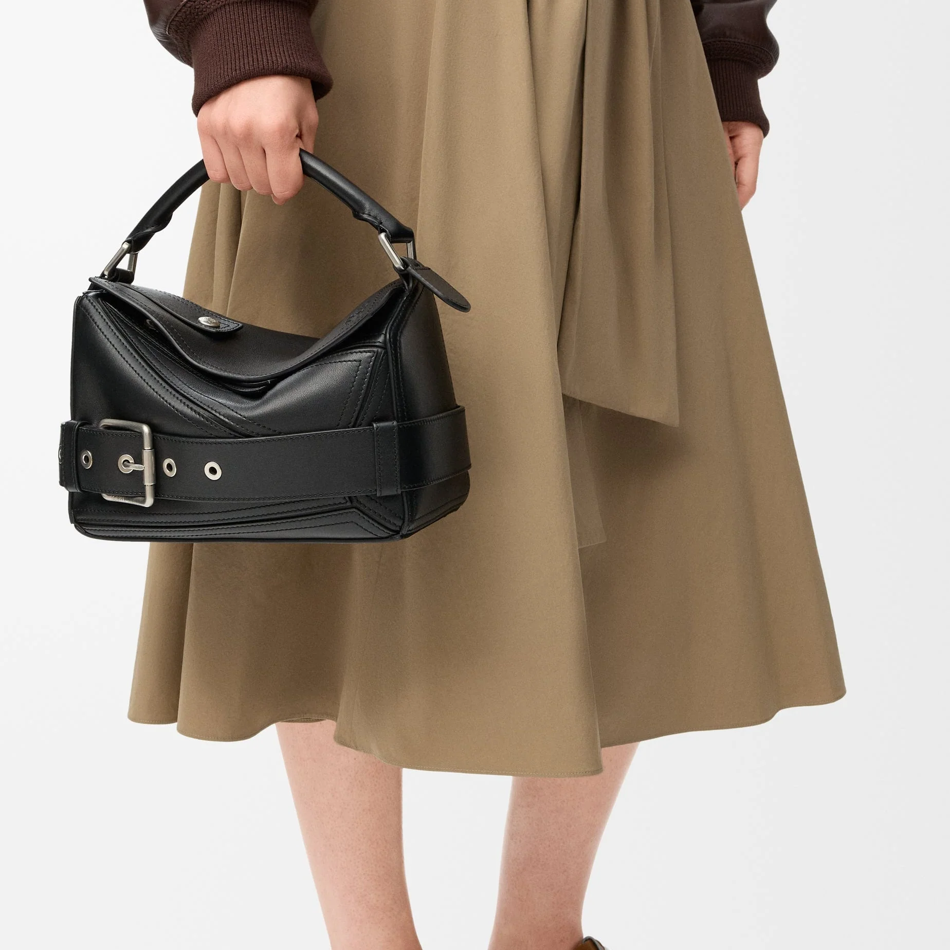 Loewe Small Puzzle Biker Bag in Shiny Leather - Image 3