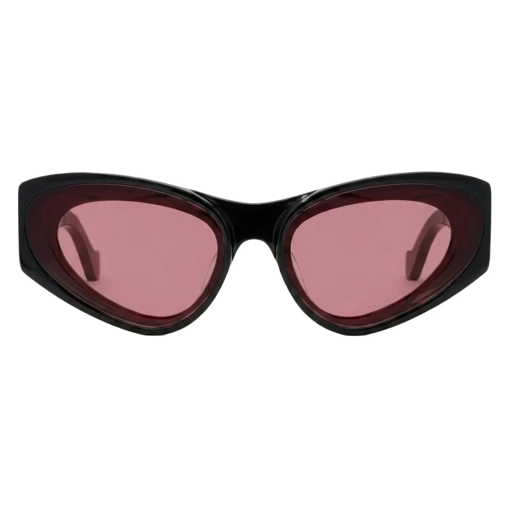 Loewe Wave Black Cat-Eye Sunglasses With Bink Lenses