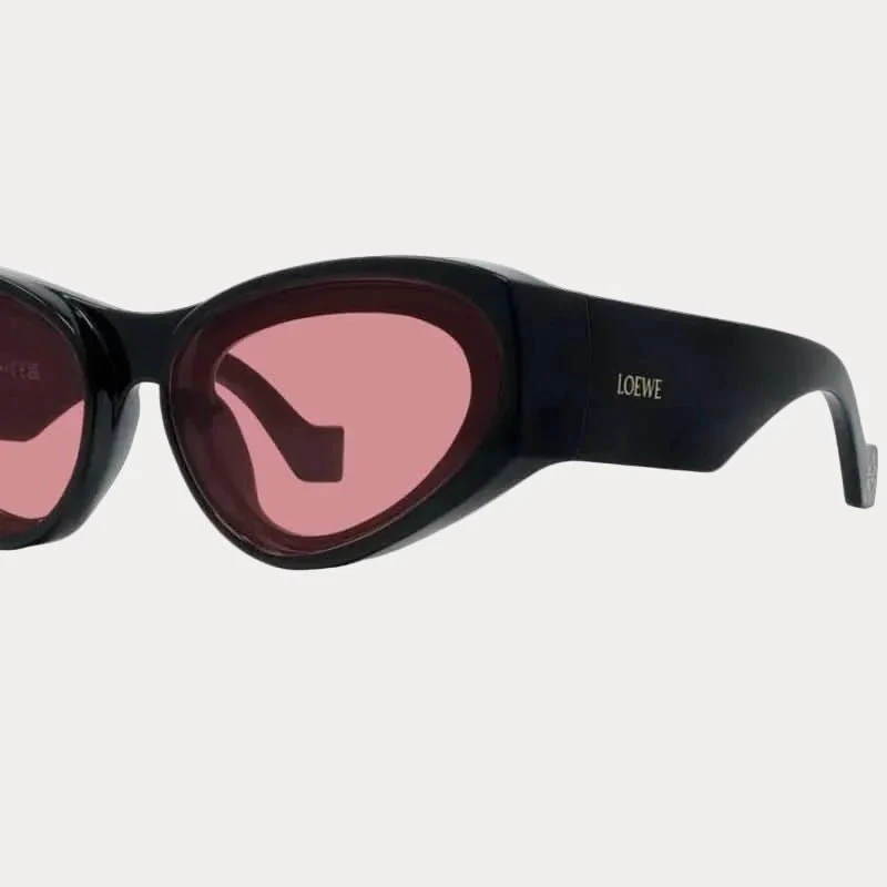 Loewe Wave Black Cat-Eye Sunglasses With Bink Lenses - Image 2