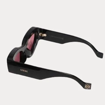 Loewe Wave Black Cat-Eye Sunglasses With Bink Lenses - Image 3