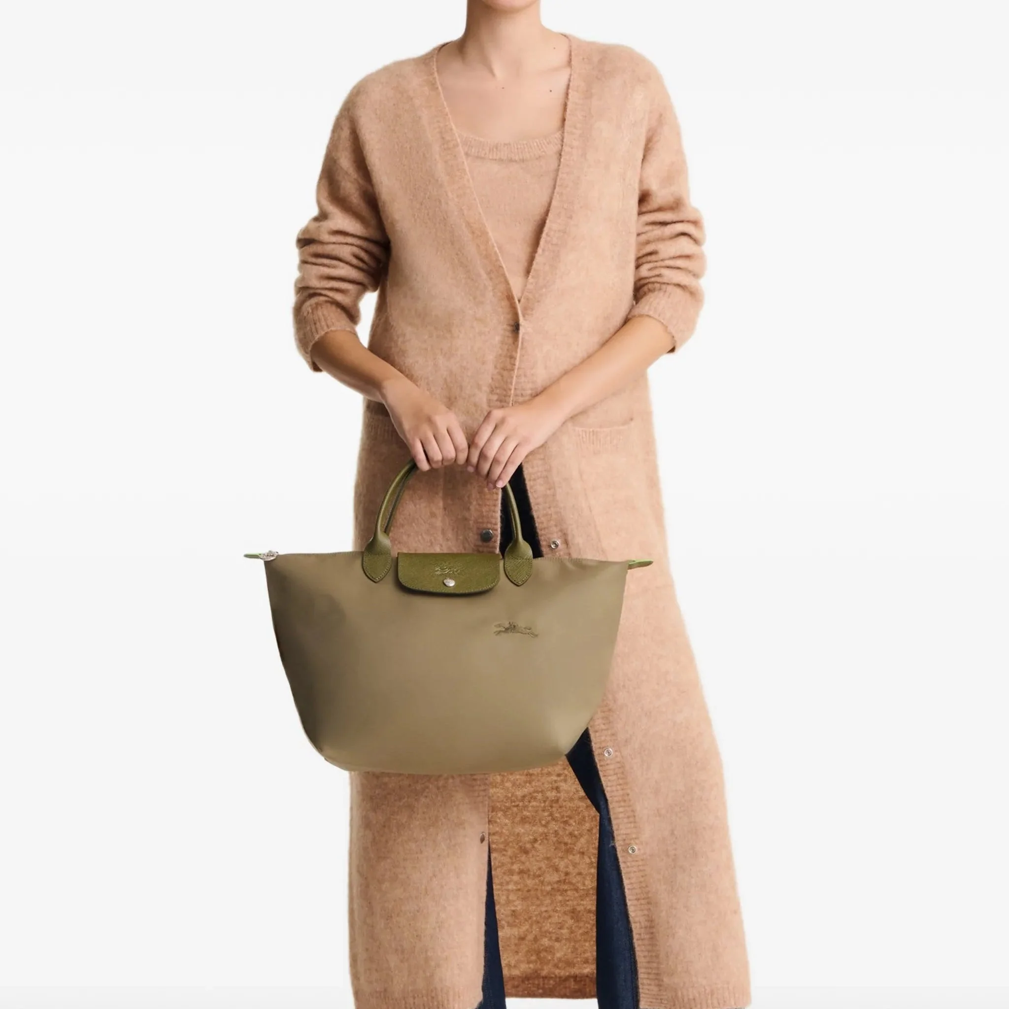 Longchamp Large Le Pliage Tote Bag Green - Image 6