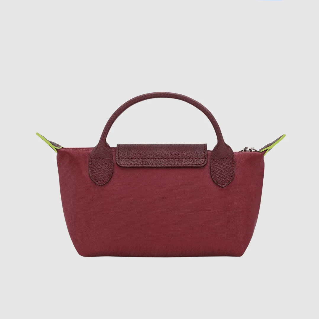 Longchamp Le Pliage Red Pouch With Handle - Image 2