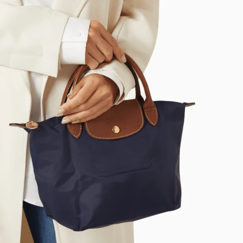 Longchamp Small Le Pliage Bag In Canvas Blue - Image 4