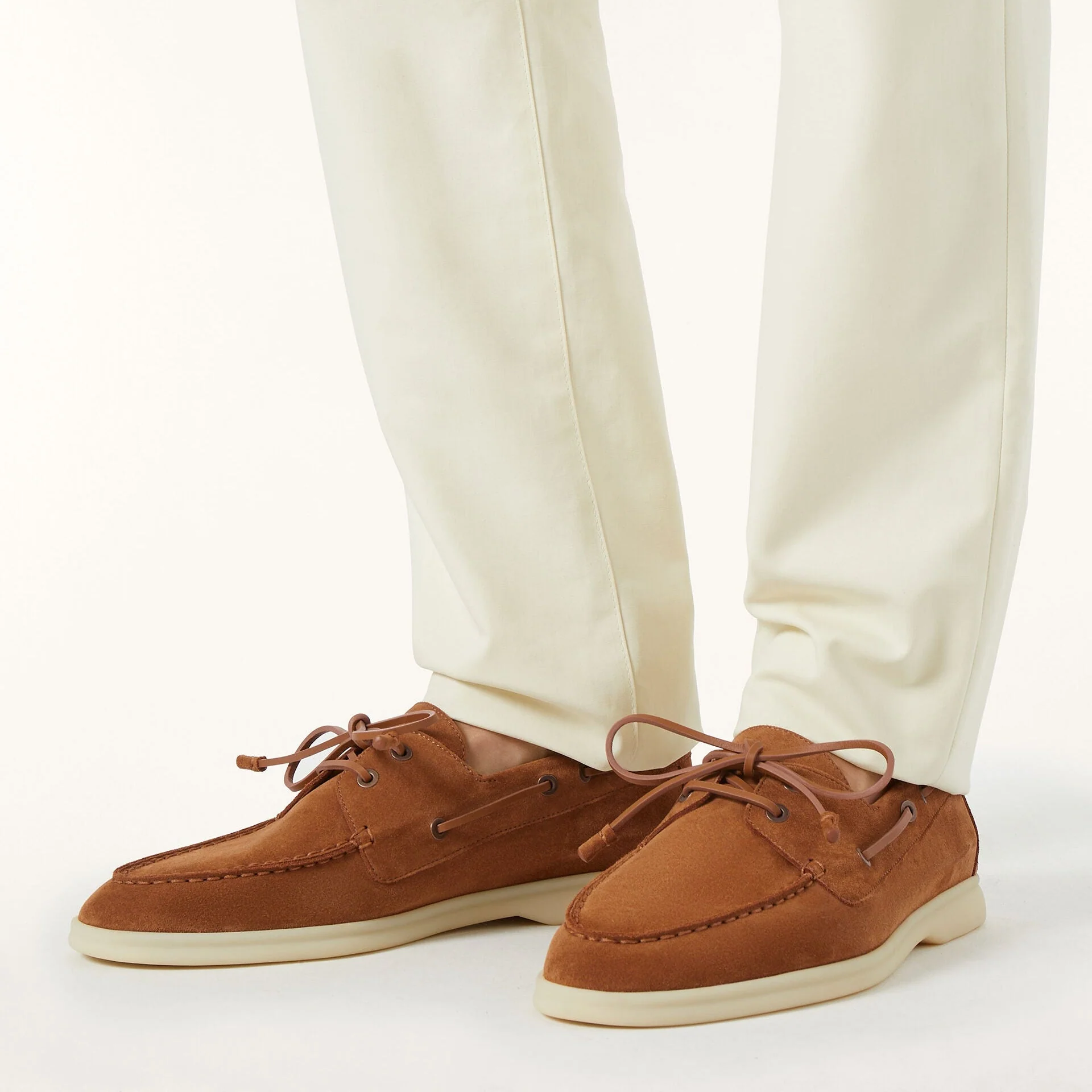 Loro Piana - Sea Sail Cocoa Suede Dress Shoe - Image 2
