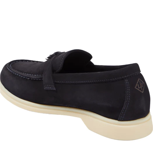 Loro Piana Summer Charms Walk Suede black Loafers - Image 4