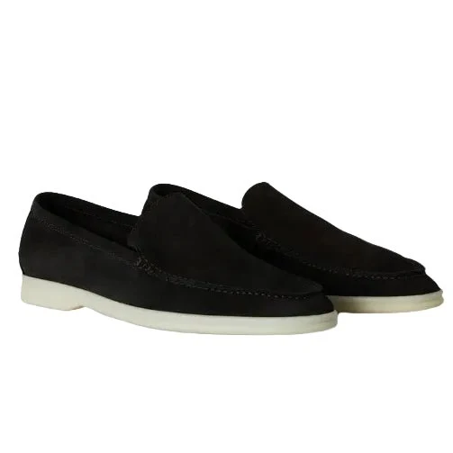 Loro Piana Summer Walk Loafer Suede Black