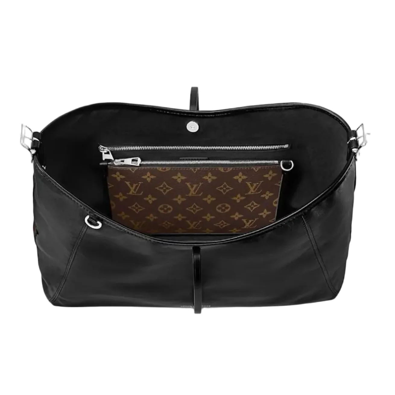 Louis Vuitton LV Carryall Dark MM Black - Image 4