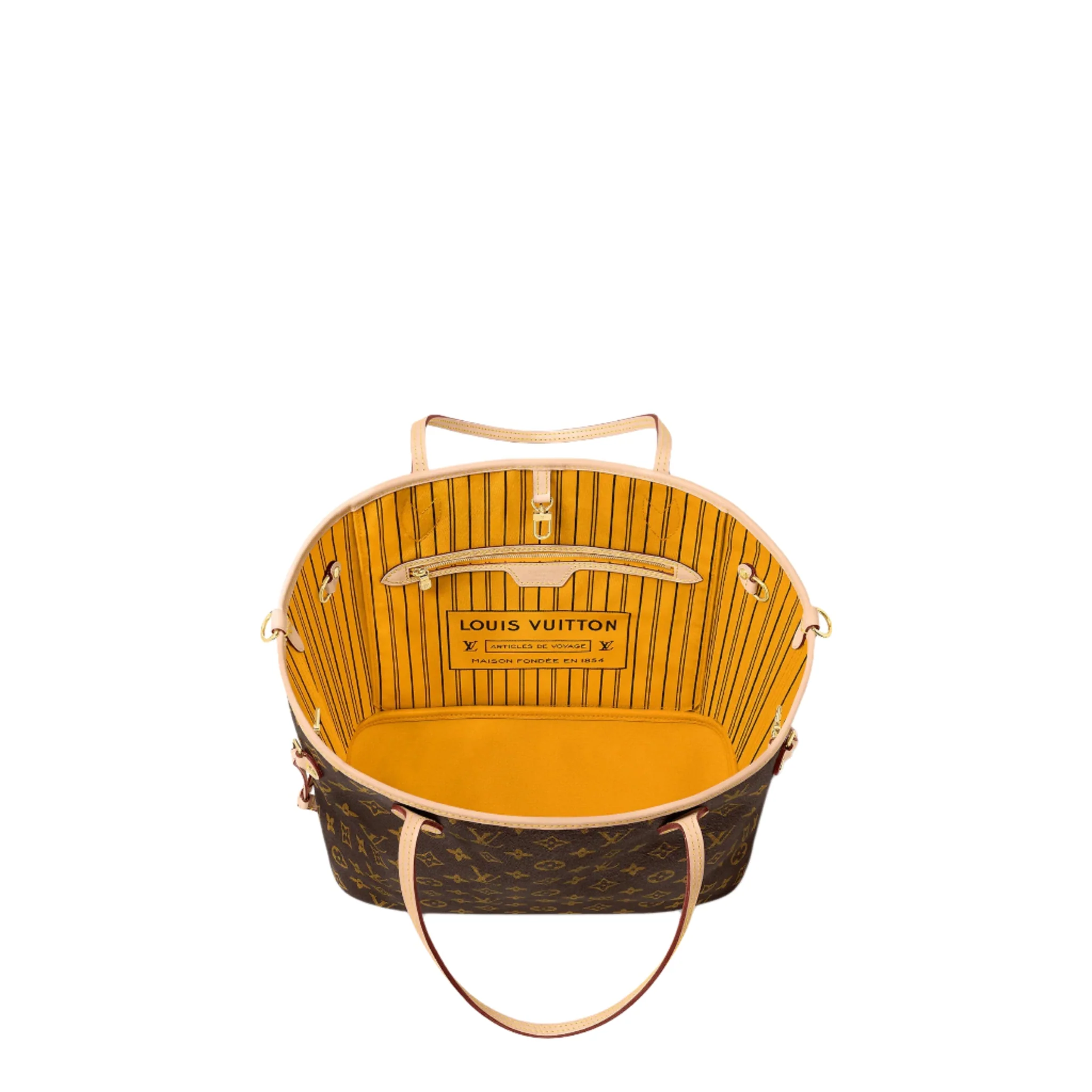 Louis Vuitton Neverfull Bandoulière Inside Out MM Monogram/Jaune Safran - Image 5
