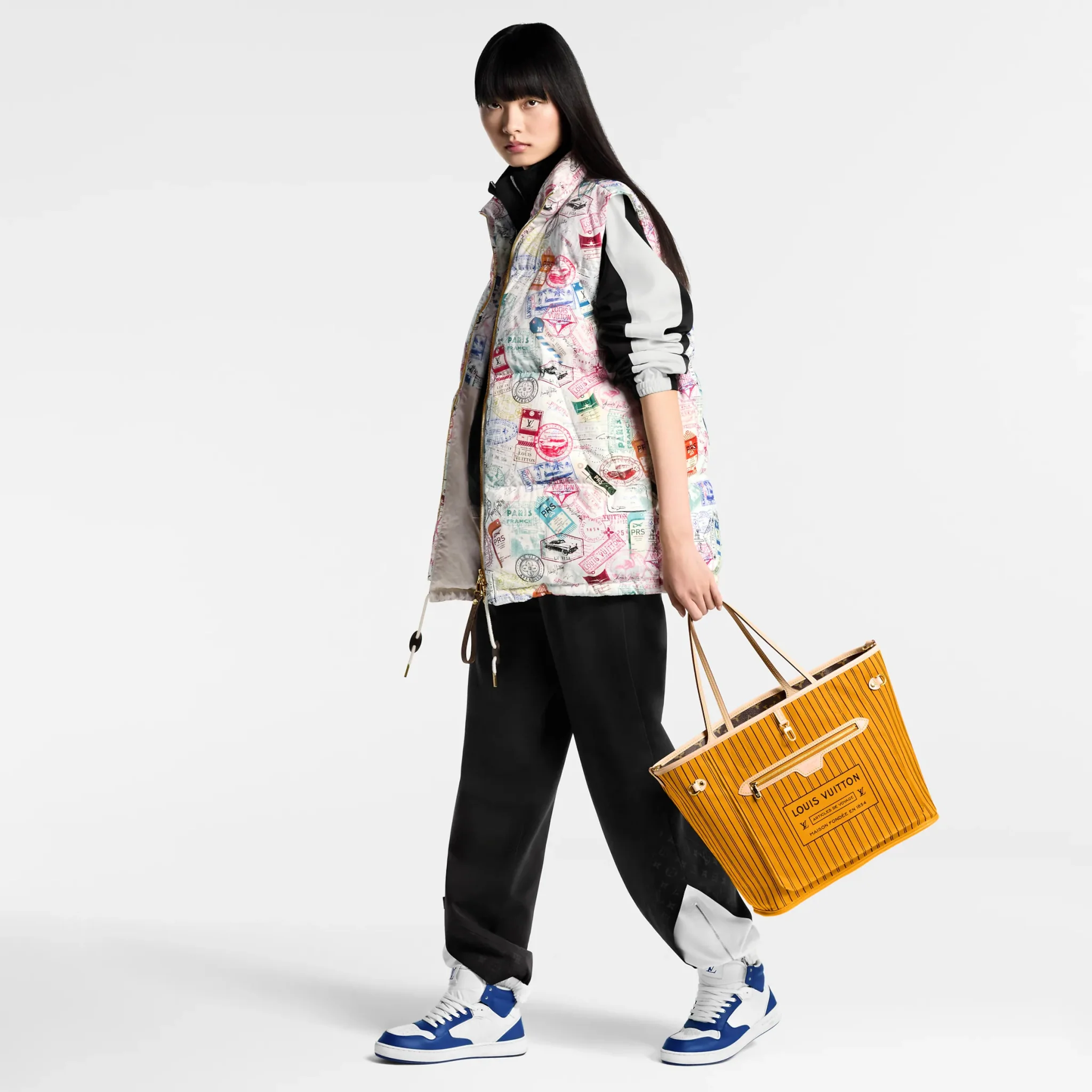 Louis Vuitton Neverfull Bandoulière Inside Out MM Monogram/Jaune Safran - Image 7