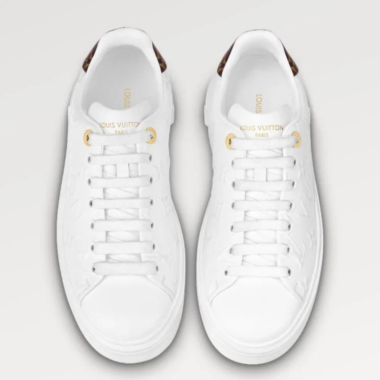 Louis Vuitton Time Out Leather Trainers White - Image 3