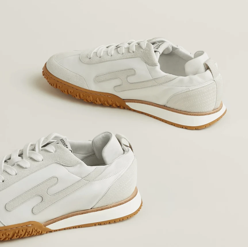 Hermès Jet Sneaker White With Gray H Detail - Image 5