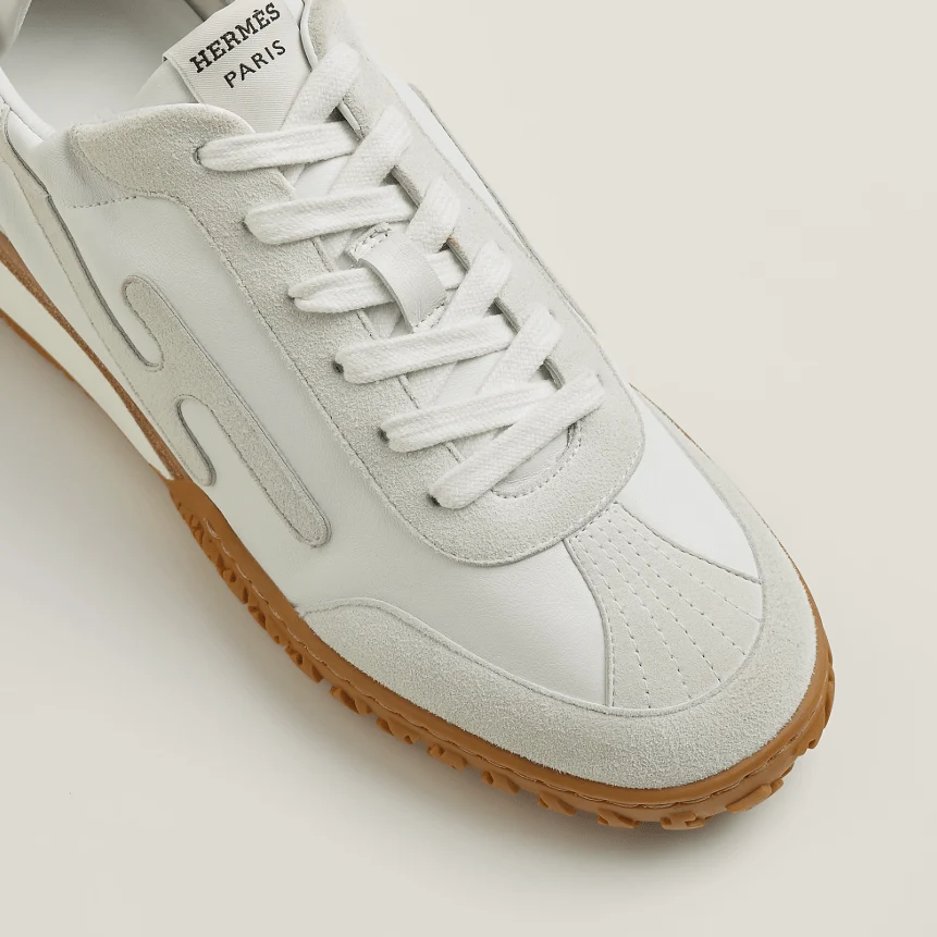 Hermès Jet Sneaker White With Gray H Detail - Image 6