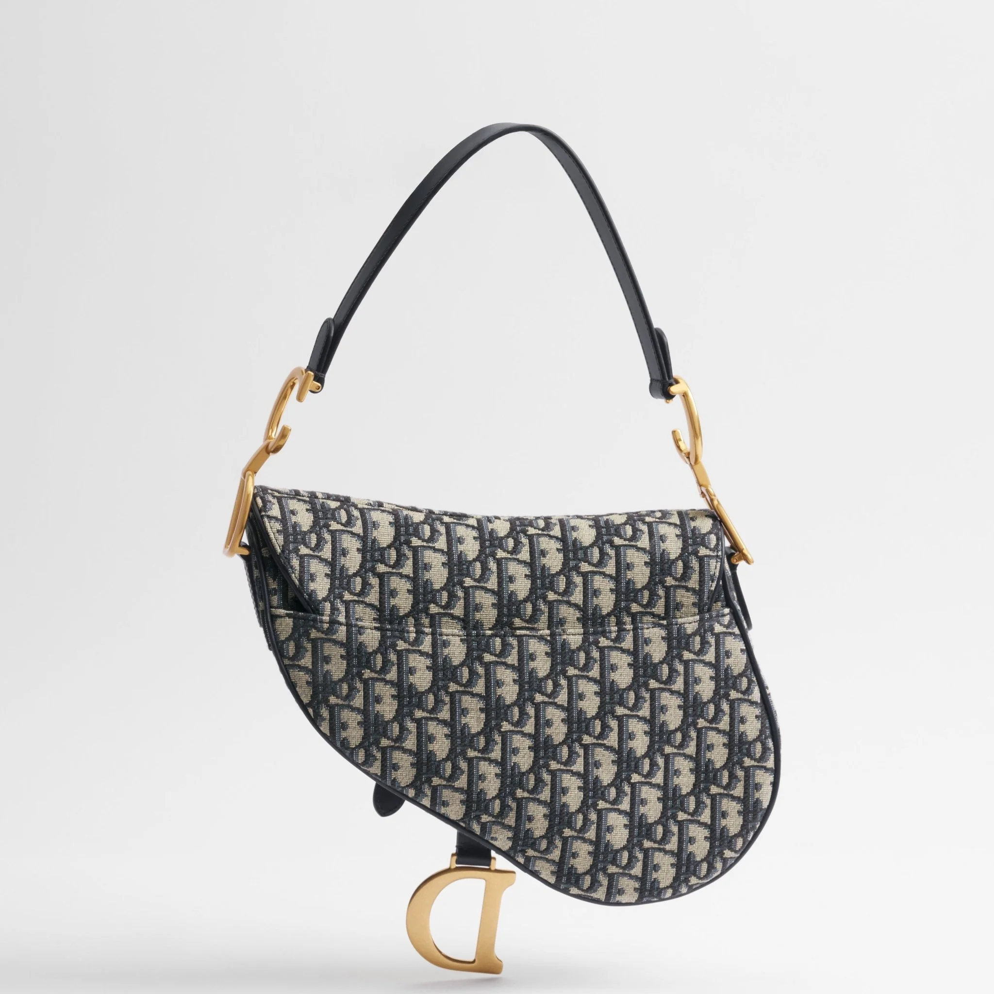 Dior Saddle Bag with Strap Blue Dior Oblique Jacquard - Image 6