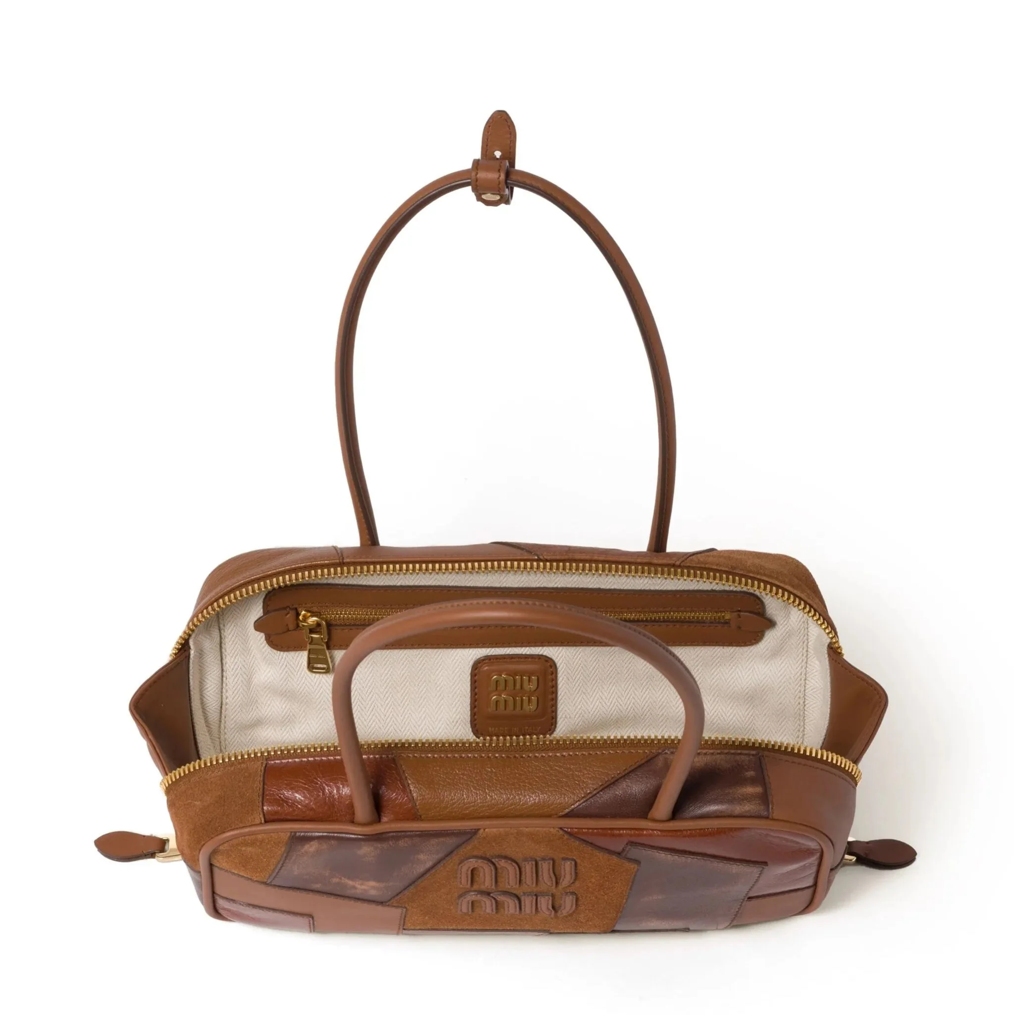 Miu Miu Beau Tote Bag – Brown Leather Luxury Tote - Image 2