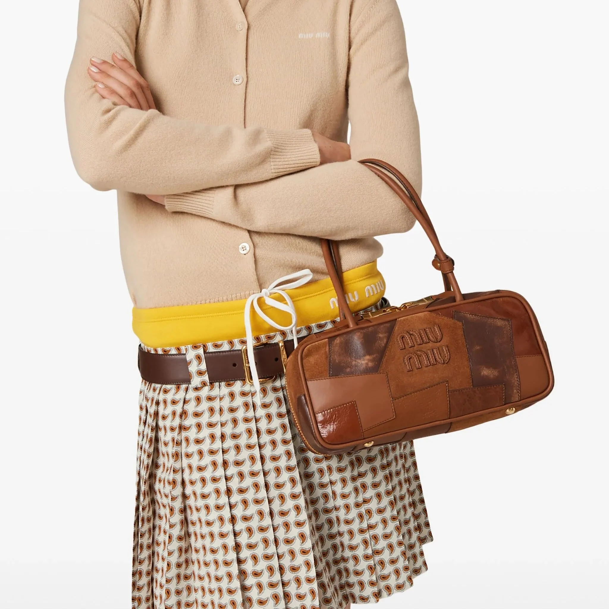 Miu Miu Beau Tote Bag – Brown Leather Luxury Tote - Image 3
