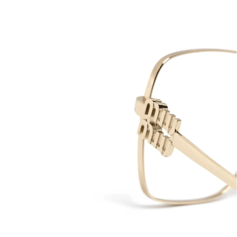 Miu Miu Eyewear Glasses With a Square Frame And The Brand's Logo Lettering - Image 3