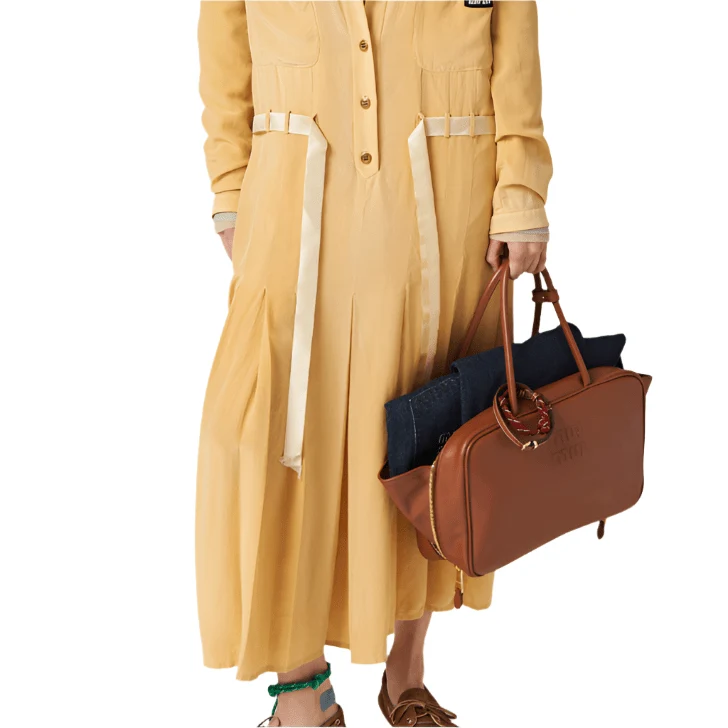Miu Miu Leather Beau Bag Cognac - Image 4