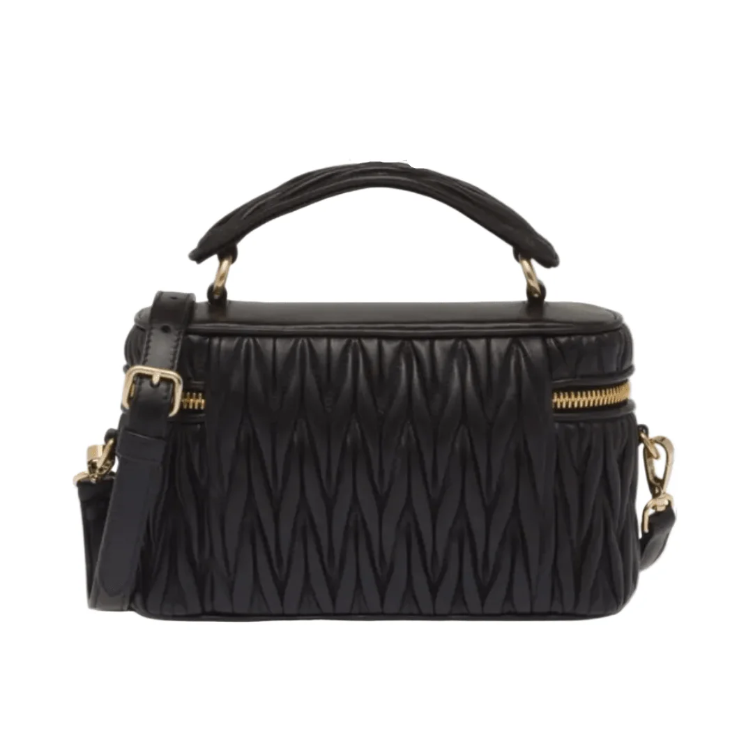 Miu Miu Matelassé Leather Mini Bag – Black - Image 2