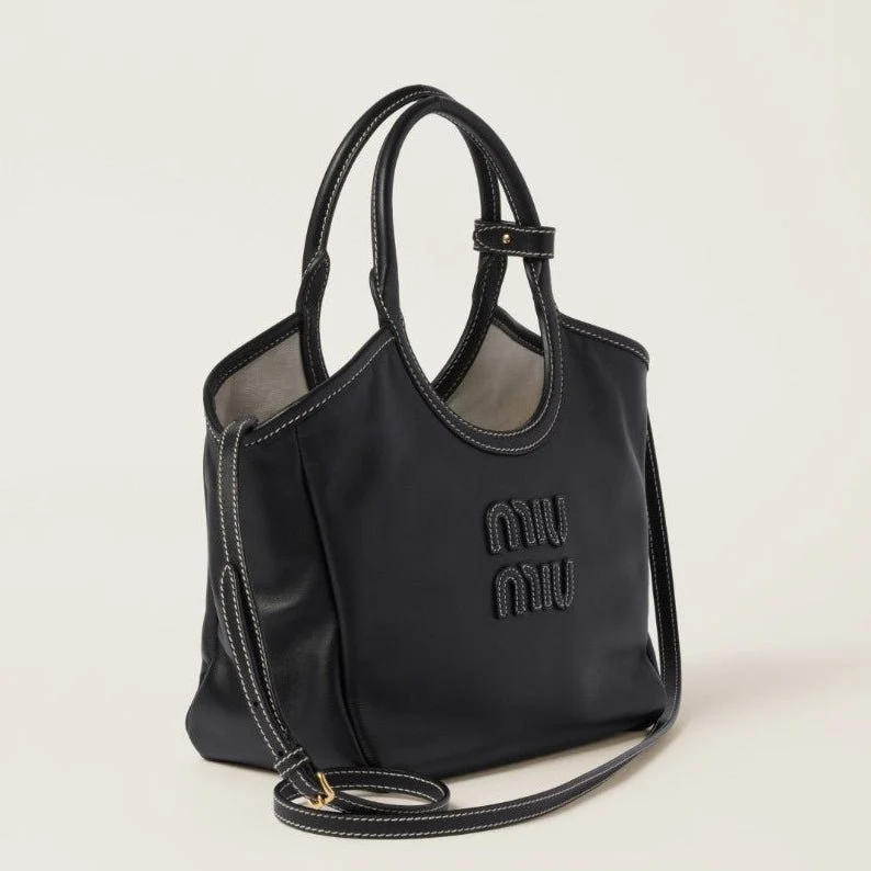 Miu Miu IVY Leather Bag Black Small - Image 4