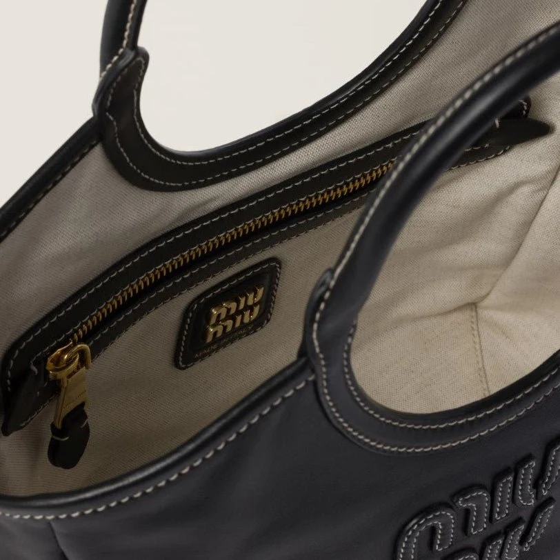 Miu Miu IVY Leather Bag Black Small - Image 7
