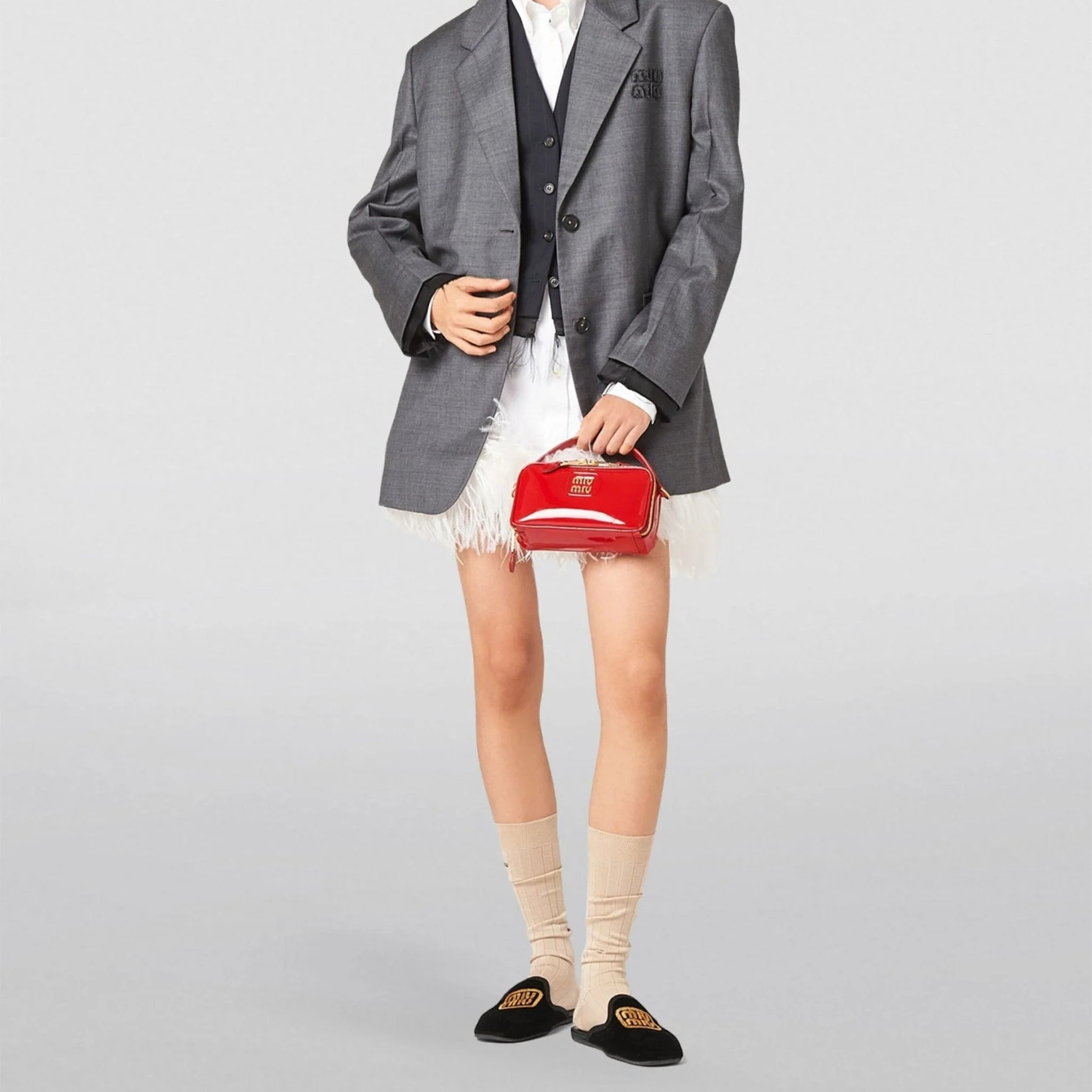 Miu Miu Patent Red Leather Shoulder Bag - Image 4
