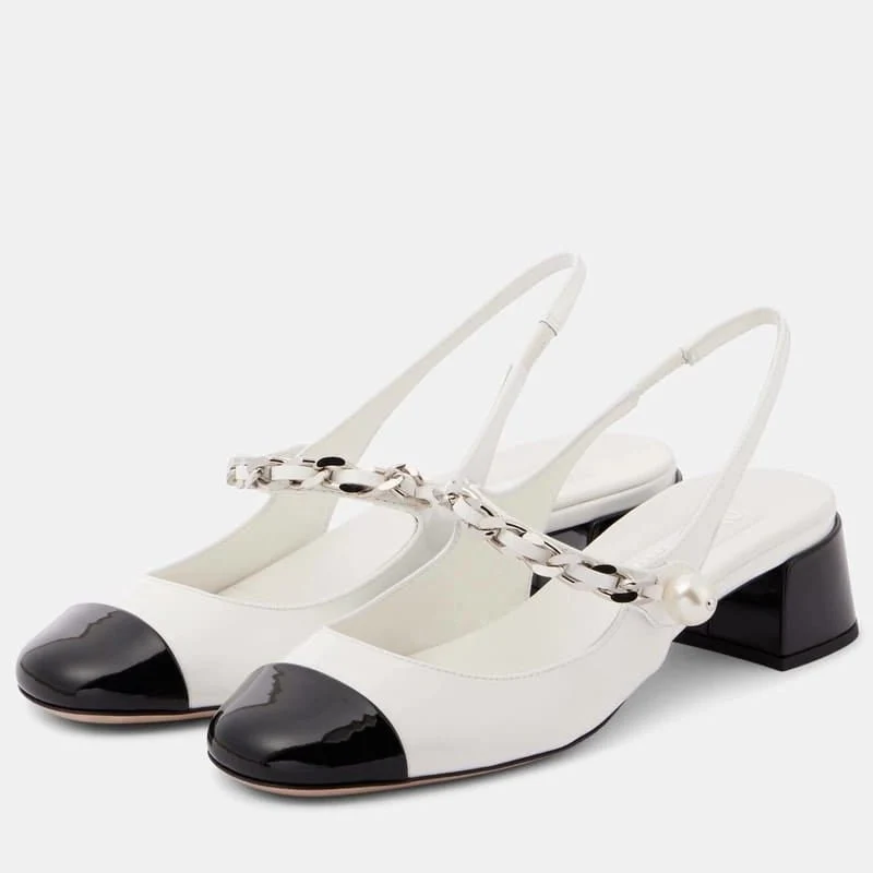Miu Miu Patent Leather Slingback Pumps - Image 5