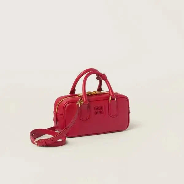 Miu Miu Arcadie Leather Red Bag - Image 2