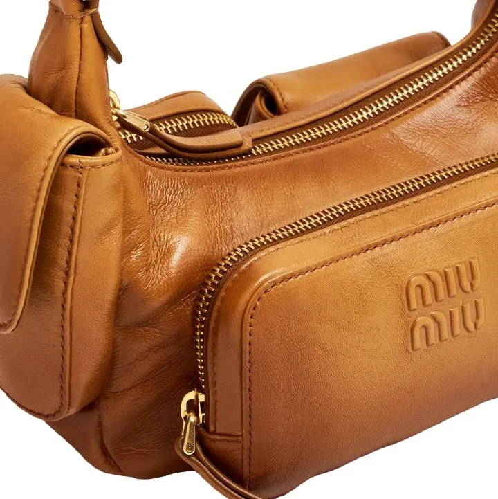 Miu Miu Pocket Shoulder Bag Brown - Image 2