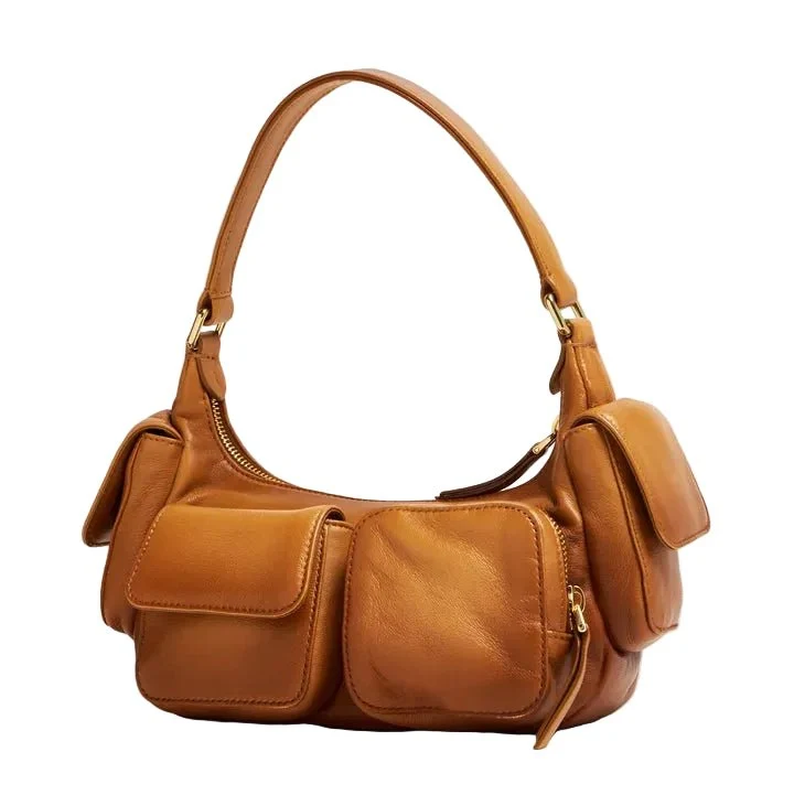 Miu Miu Pocket Shoulder Bag Brown - Image 3