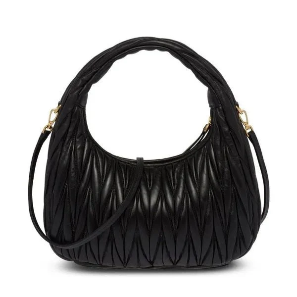 Miu Miu Small Miu Wander Black Matelassé Bag - Image 3