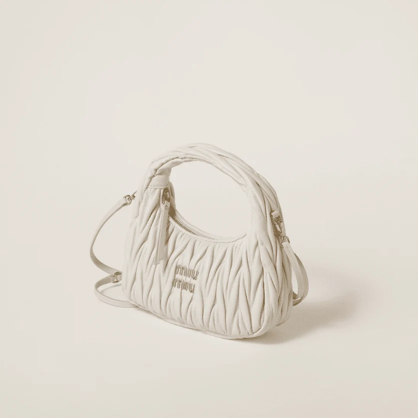 Miu Miu Small Wander Quilted Nappa Leather Hobo Bag - Image 4