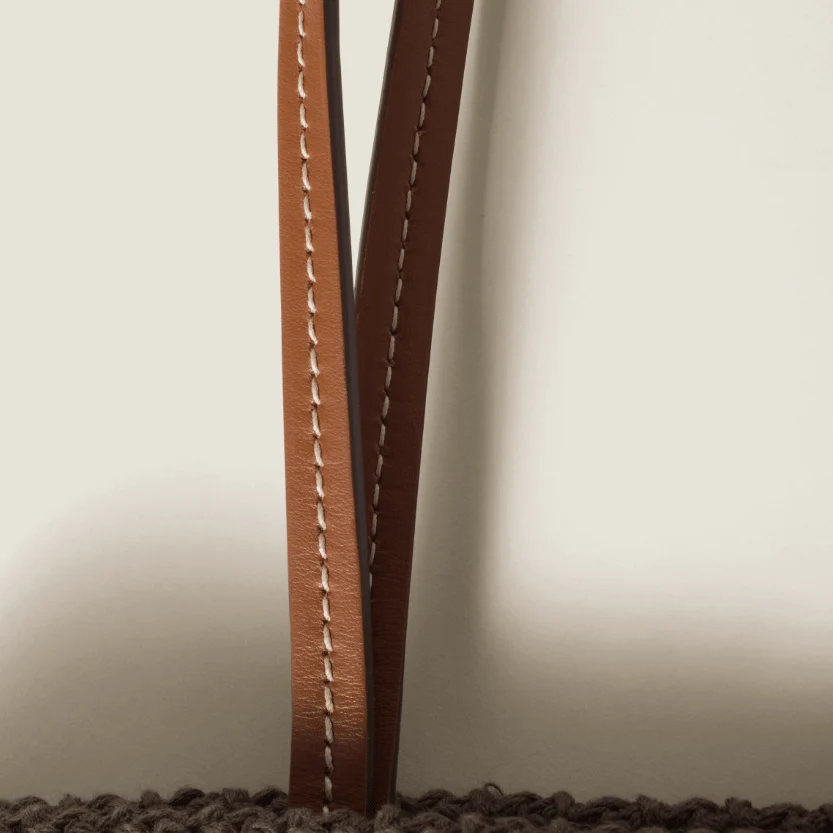 Miu Miu Striped Crochet Tote Bag – Grey - Image 7