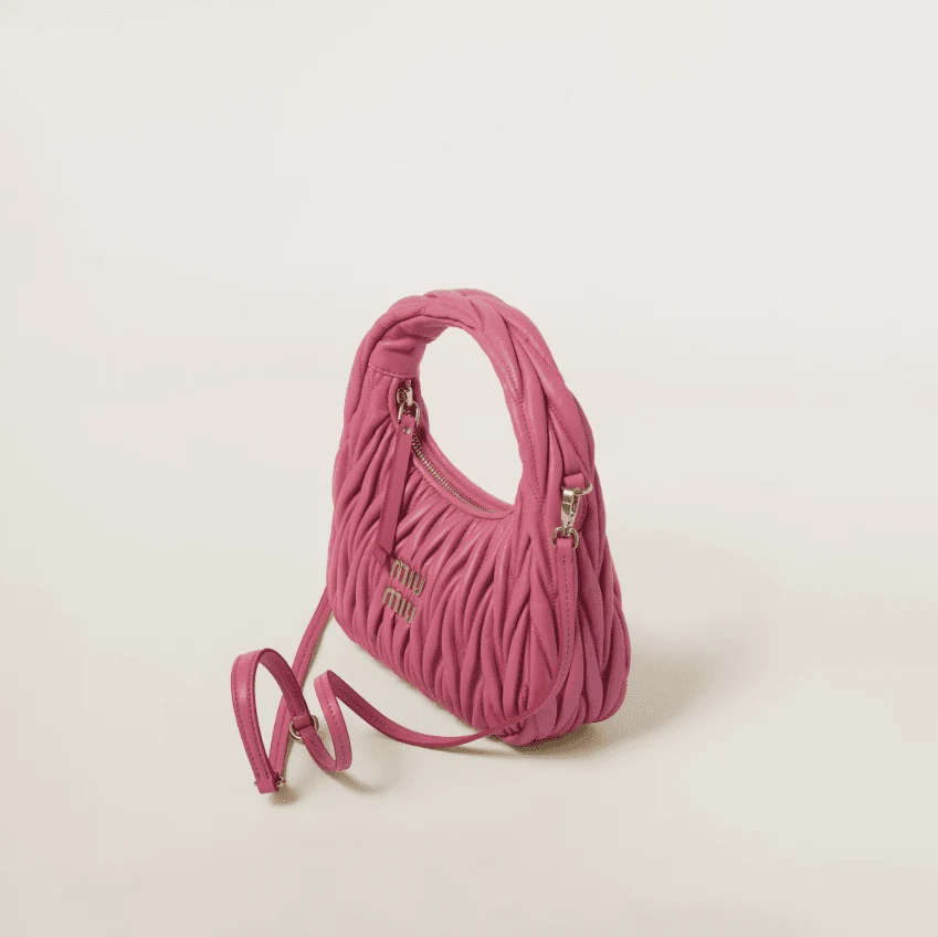 Miu Miu Wander Quilted Nappa Leather Hobo Bag - Image 3