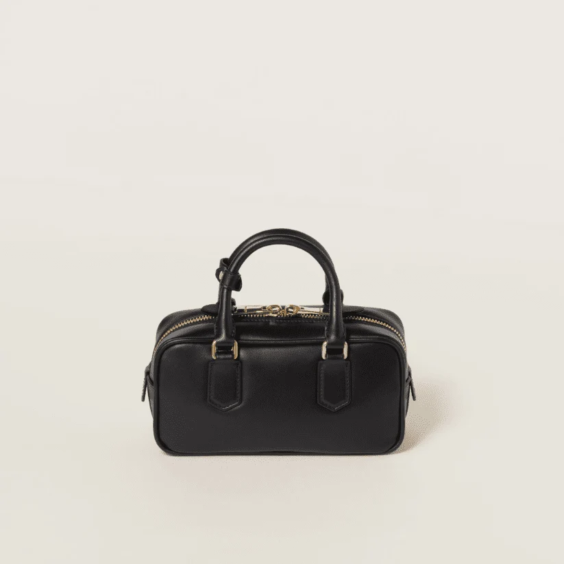 Miu Miu Regular Arcadie Leather Bag Black - Image 2